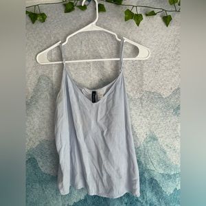 H&M Divided white and blue striped tank top • US size 8